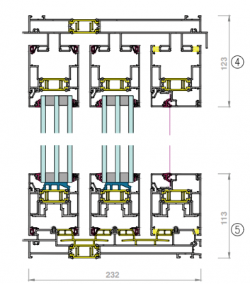 RD225LS/SS triple Glass LIFT & SLIDING DOOR
